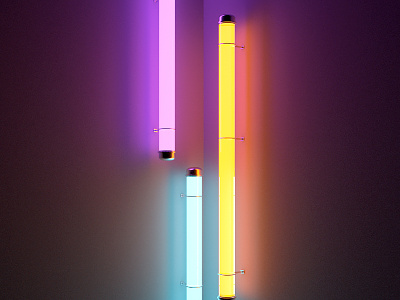The Architecture of Light architecture bright cgi cinema4d color digitalart minimalism neon redshift vibrant