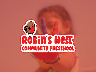 Robin's Nest Community Preschool branding design graphic design illustration logo typography vector