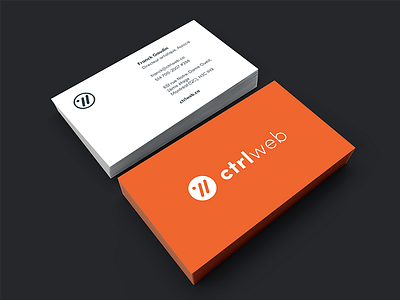 ctrlweb Business Card black ctrlweb business card orange paper