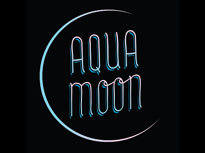 Aqua Moon Etsy Store Logo