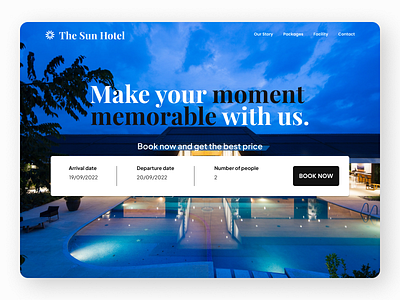 Creative Design Booking Hotel Web Design