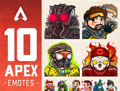 Apex Legends - 10 premade emotes for twitch apex legends emote twitch