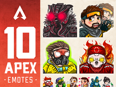 Apex Legends - 10 premade emotes for twitch