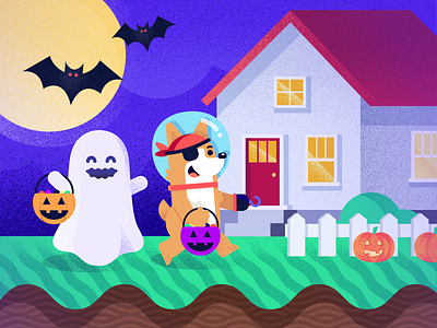 Codeverse Trick or Treat! bats characters codeverse coding costume fall ghost halloween haunted illustration mezzotint pirate pumpkin trick or treat warmup