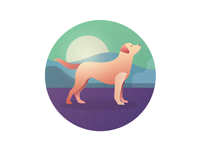 Lab Rescue Illustration circle dog illustration labrador rescue texture