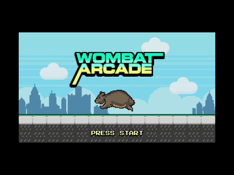 Wombat Arcade 8bit arcade detroit gif illustration motion graphics nintendo pixel raspberry pi retro waymark wombat