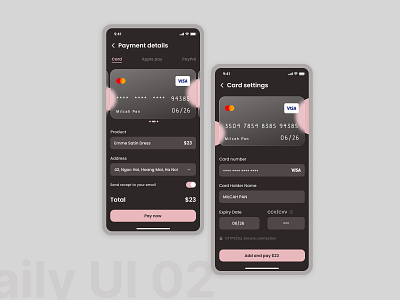 Daily UI 02 | Credit card checkout