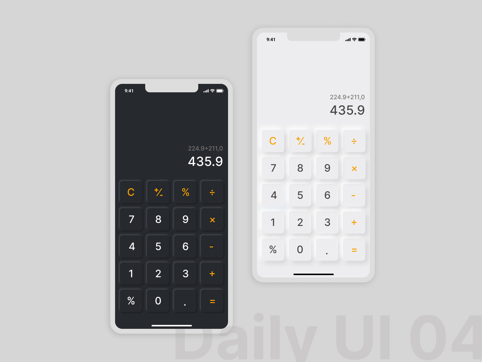 Daily UI 04 | Caculator by Thao Phan on Dribbble