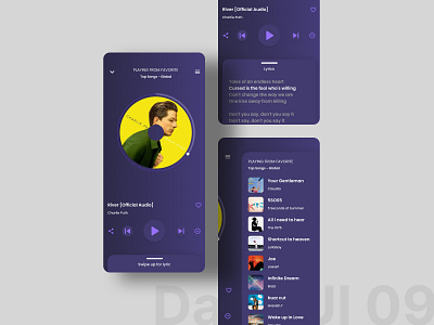Daily UI 09 | Music player daily ui design music app music player ui uidesign