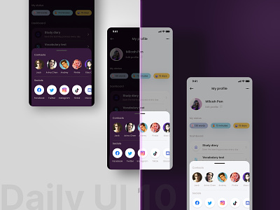 Daily UI 10 | Social share daily ui design share social share ui ui shot uidesign