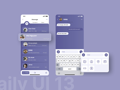 Daily UI 13 | Direct messaging chat chat screen daily ui design direct messaging message message screen messaging mobile app ui uidesign