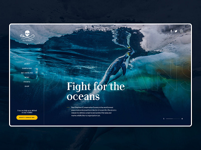 Sea Shepherd - Design Exploration design minimalist simple typography ui web webdesign website