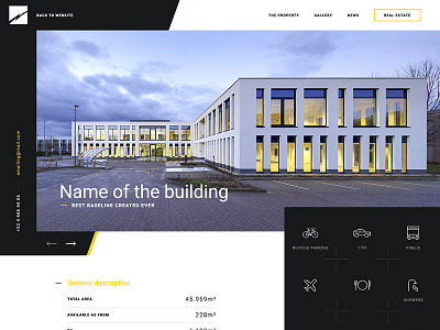 Building one page building contrast minimal minimalist