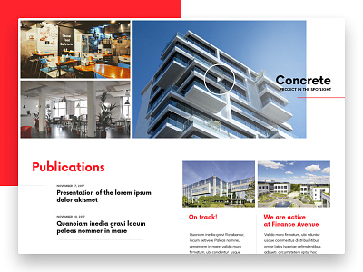 Project in the Spotlight architecture building news publications simple spotlight ui web webdesign website