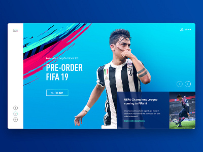 Fifa '19 Landing Website design ea electronic arts fifa football futball landing soccer ui web website