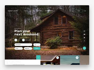 Sweet Home design minimalist ui ux website