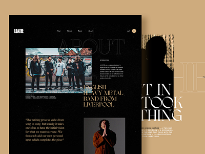About Page - Design Exploration design minimalist simple typography ui web webdesign website