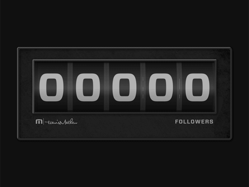 Fifty Thousand Followers miles numbers odometer timer
