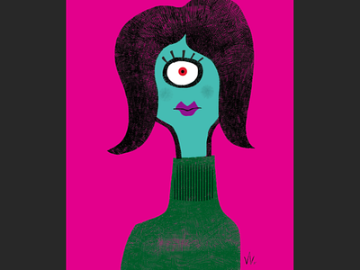 "That Girl" Cyclops cyclops digitalart female illustration portrait spot illustration