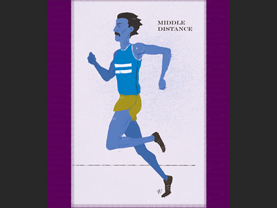 Middle Distance Runner athlete athletics digitalart runner running sports sports illustrated spot illustration