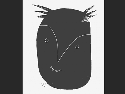 Black Bird Face abstract cartoon modern digitalart face illustration minimalism portrait