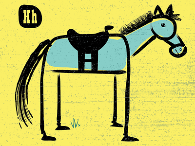 Hh is for HORSE alphabet book animal childrens book childrens illustration digital art doodle horse illustration illustration art kidlitart sketch