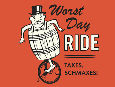 Worst Day Ride Graphic cartoon cycling spoof t shirt t shirt illustration tee unicycle