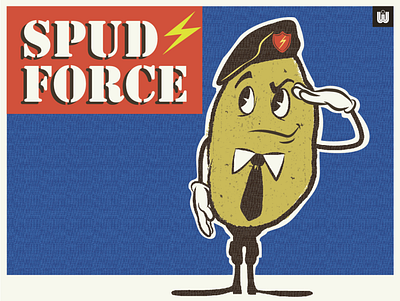 Spud Force Mascot advertising character cartoon illustration cartoon mascot illustration mascot spokes character