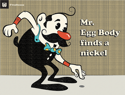 Mr. Egg Body advertising character brand mascot cartoon cartoon illustration characterdesign circus performer egg shape kidlit art mascot mustache spokesharacter spot illustration vintage style