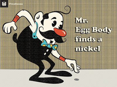 Mr. Egg Body advertising character brand mascot cartoon cartoon illustration characterdesign circus performer egg shape kidlit art mascot mustache spokesharacter spot illustration vintage style