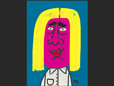 Portnoy Pinklepuss ambiguous blonde cartoon cartoon character cartoon illustration character design digitalart head shot illustration portrait school portrait