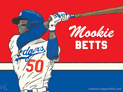 Mookie Betts illustration mookie betts sports sports illustration sports marketing