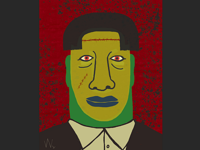 Franken Style frankenstein halloween monster portrait