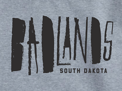 BADLANDS Lettering badlands custom type lettering rustic south dakota