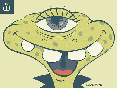 One Thousand Faces No. 4 adver advertising character alien cartoon character design illustration lizard portrait school portrait smile