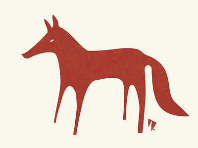 Red Coyote cartoon coyote coyote icon coyote silhouette illustration minimalist