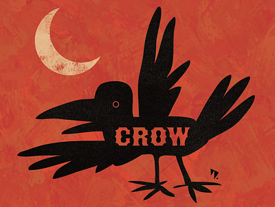 Black Crow bird black crow cartoon childrens illustrator crow icon illustration kidlit illustration kidlitart silhouette