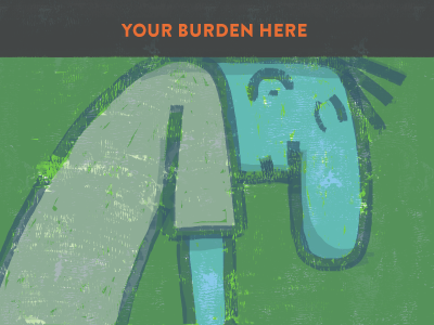 Just Add Burden anxiety burden depression editorial illustration mood psychology regret remorse spot illustration worry