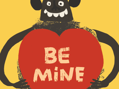 Be Mine advertising character cartoon character design goofy heart love silly valentine valentines day