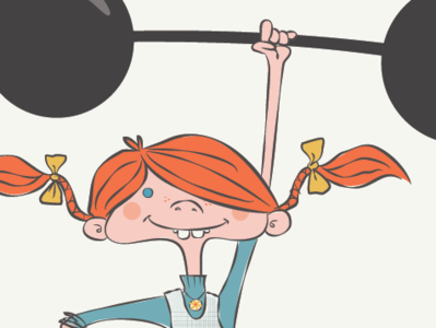 Pippi Longstocking cartoon character design childrens book illustration girl power kidlitart kids book