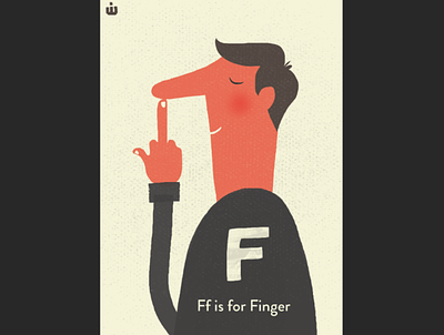 F is for FINGER advertising character cartoon illustration cartoon modern characterdesign editorial illustation kidlitart spot illustration spot illustrations