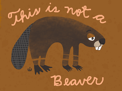 Yes it is animal beaver cartoon cartoon illustration critter kidlitart lettering