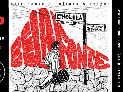 Belafonte Acústico en Estridente cartel design graphic design illustration