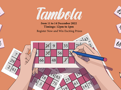 Let's Play Tambola 2d board games design drawing game games illustration illustrator tambola vector