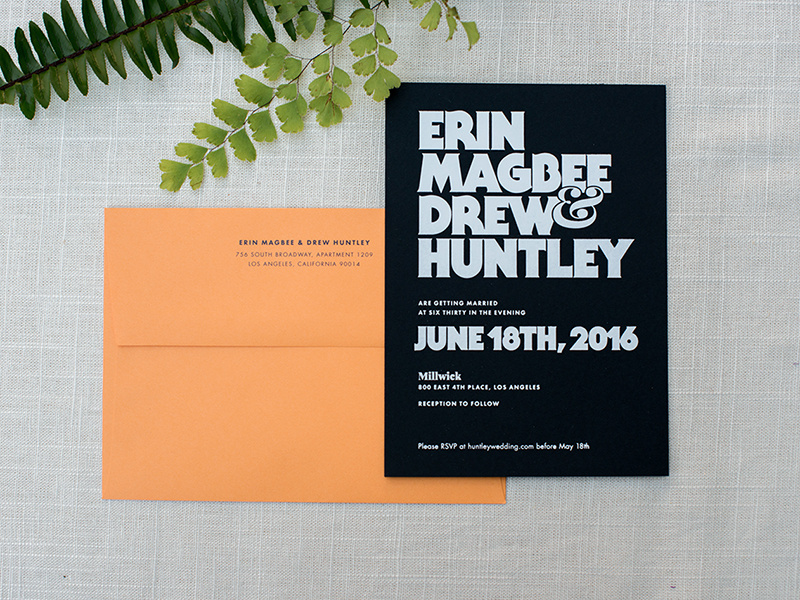 Wedding Invitation print paper wedding typography card invitation