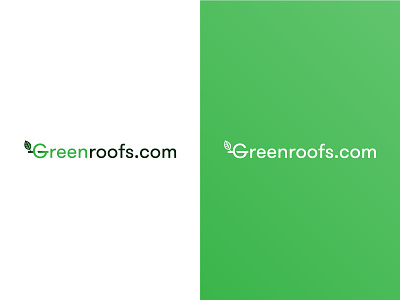 Greenroofs.com Logo branding environmental gradient green identity logo