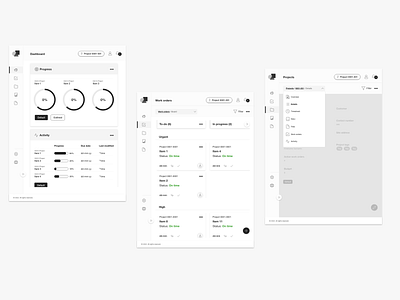 Lean Project Management System - Responsive UI