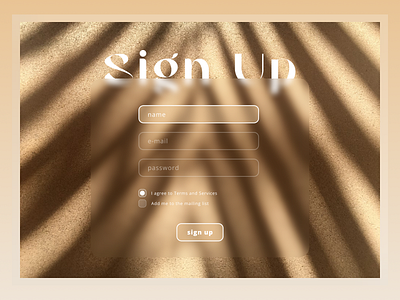 Sign Up Page Design︱Savanna Inspired branding design landing page ui uidesign website design
