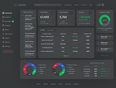 Modern Dashboard - Design by Davi Abner Pirschner Thomazin on Dribbble