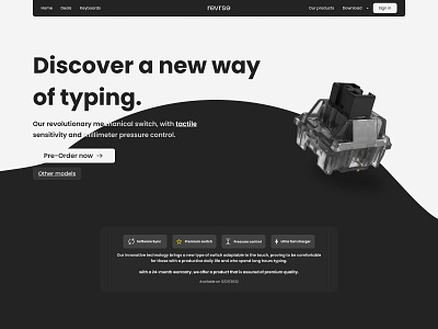 revrse aesthetic clean dark theme design figma logo ui website